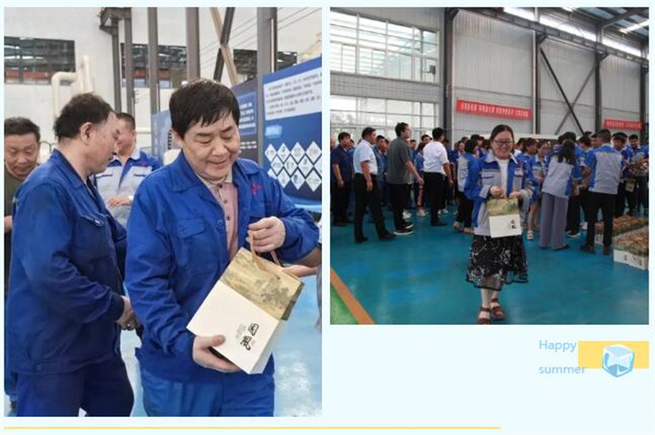 隨著炎炎夏日的來臨，近期氣溫逐步攀升，為切實做好夏季防暑降溫工作，保障員工的身體健康，7月17日下午，山東金格瑞開展“您戰(zhàn)高溫助振興 我送清涼鼓干勁”--夏送清涼主題活動，給所有的員工送上了防暑降溫茶，用愛心給這個炎夏降溫。.jpg
